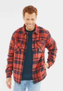 Куртка-рубашка DARVIN Vintage, цвет Orange Check МОДЕЛЬ