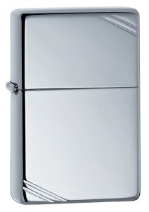 Зажигалка Zippo с полосками, с покрытием High Polish Chrome, цвет серебристый