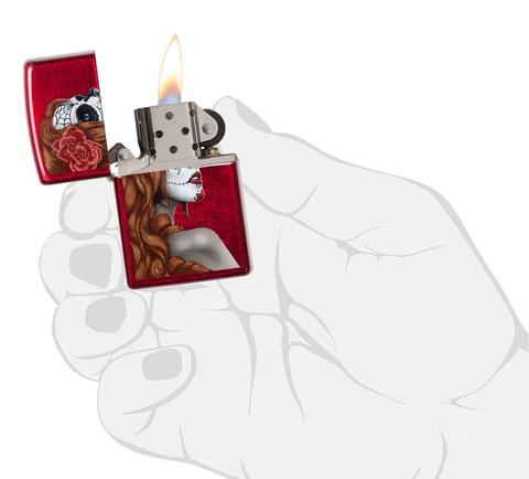 Зажигалка Zippo Classic Candy Apple Red, цвет красный, глянц 3