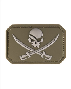 Патч 3D SKULL W.SWORDS (5.5x8) MIL-TEC, цвет Olive