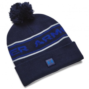 Шапка Halftime Pom Beanie Under Armour, цвет Blue