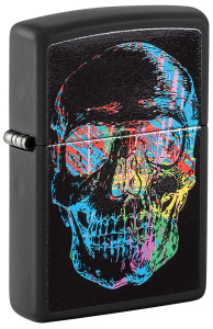 Зажигалка Skull Design Zippo, цвет черный