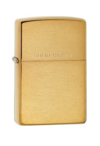Зажигалка Zippo покрытие Brushed Brass, цвет золотистый 204