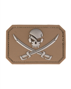 Патч 3D SKULL W.SWORDS (5.5x8) MIL-TEC, цвет Coyote