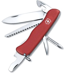 Нож перочинный Victorinox Trailmaster 12 с фиксатором лезвия, красный