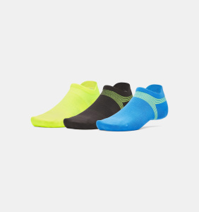 Носки AD Run Lite NS (3 пары) UA, цвет Blue Atlantis Black Reflective