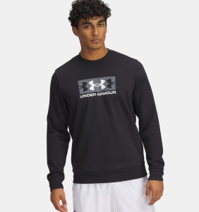 Толстовка Rival Terry Logo Crew Under Armour, цвет Black