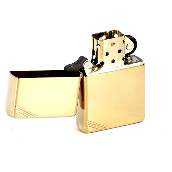 Зажигалка Zippo с полосками, цвет золотистый 3