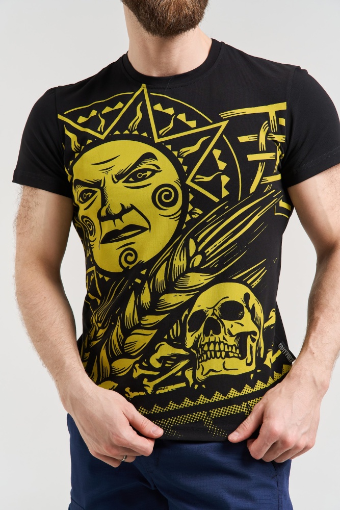 Футболка Варгградъ "Солнце за нас-2", цвет чёрно-желтый Разноцветный ...