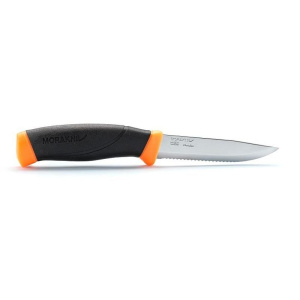 Нож Companion Serrated Morakniv, цвет черный оранжевый