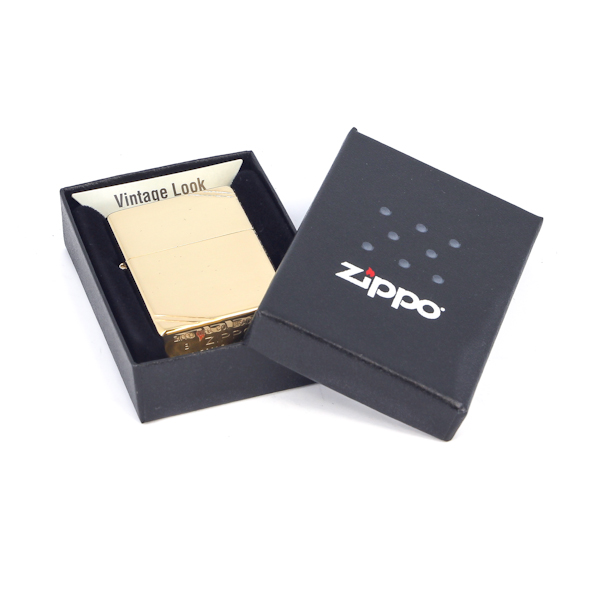 Зажигалка Zippo с полосками, цвет золотистый 4