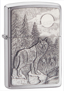 Зажигалка Timberwolves Emblem Zippo, цвет серебристый