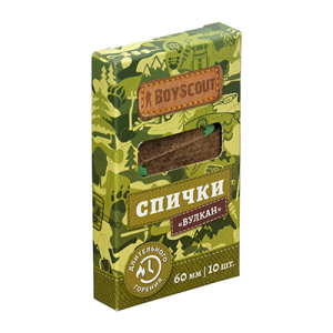 Спички Вулкан 60мм Boyscout (10шт.)