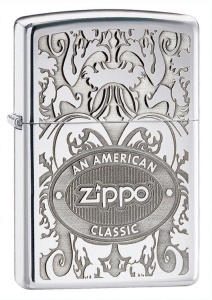 Зажигалка Zippo High Polish глянцевая, цвет серебристый