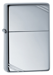 Зажигалка Zippo с полосками, с покрытием High Polish Chrome, цвет серебристый
