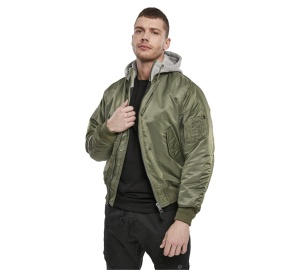 Куртка MA1 Sweat Hooded Brandit, цвет Olive Grey модель