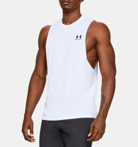 Майка M Left Chest Cut Off Under Armour, цвет White