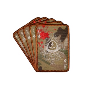 Шеврон Колода карт с черепом вышивка, цвет мультикам