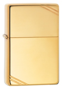 Зажигалка Zippo с полосками, цвет золотистый