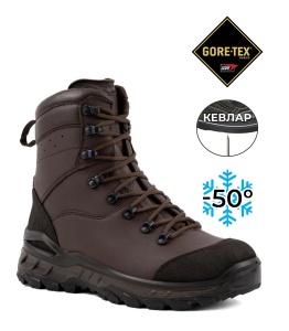 Ботинки GRIZZLY GTX Kevlar Prabos, цвет Brown с иконкой