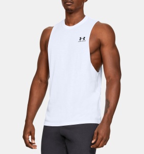 Майка M Left Chest Cut Off Under Armour, цвет White