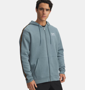 Толстовка Icon Fleece FZ Taping Under Armour, цвет Jasper Blue