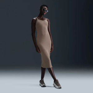 Платье W NSW Chill Knit Tight Mini-Rib Nike, цвет Mink Brown