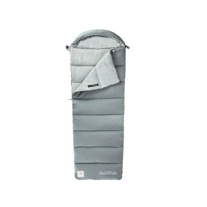 Спальный мешок Naturehike M400 с капюшоном, молния справа, цвет серый