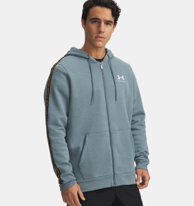 Толстовка Icon Fleece FZ Taping Under Armour, цвет Jasper Blue