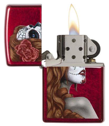 Зажигалка Zippo Classic Candy Apple Red, цвет красный, глянц 2