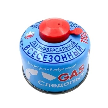 Газ для портативных плит Следопыт, резьбовой, 110г 2