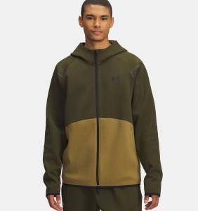 Толстовка M Unstoppable Flc FZ Under Armour, цвет Green