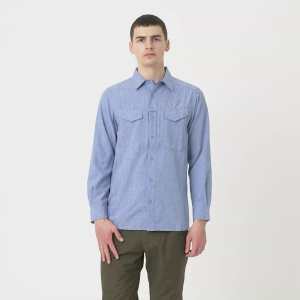 Рубашка DEFENDER MK2 GENTLEMAN Helikon, цвет Melange Light Blue (модель)