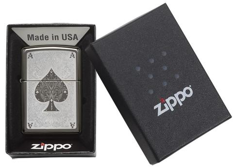 Зажигалка Zippo Classic, Black Ice, чёрная 3