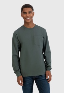 Лонгслив Grant pocket Vintage, цвет Grey Green МОДЕЛЬ