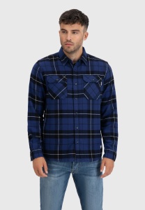 Рубашка Sem Flannel Vintage, цвет Kobalt Check 2