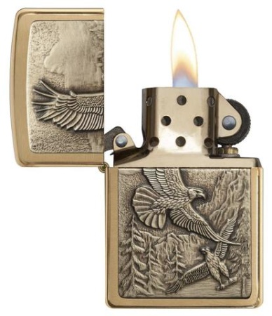 Зажигалка Zippo Where Eagles Dare Emblem, цвет золотистый 2