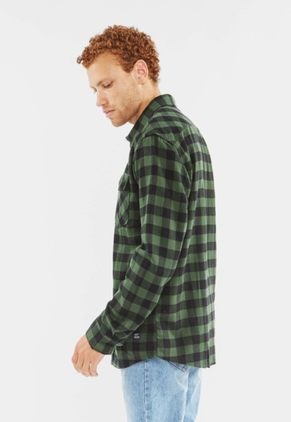 Рубашка Harley Vintage, цвет Green Check МОДЕЛЬ 3
