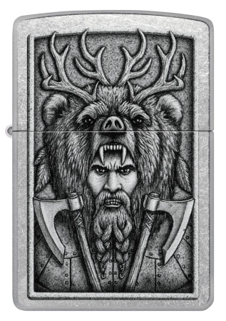 Зажигалка Zippo Barbarian, Street Chrome, цвет серебристый 2