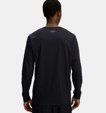 Лонгслив Sportstyle Left Chest Under Armour, цвет Black Pitch Gray 2