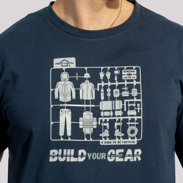 Футболка Ageron Build Your Gear Pentagon, цвет Midnight Blue модель 2