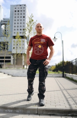 Футболка Travel Advice Russian Luck Helikon, цвет RedBlack Melange фотосет 14