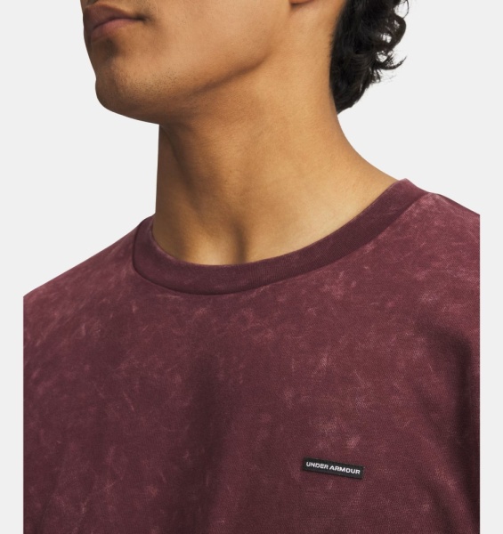 Футболка Heavyweight OS Logo Wash Under Armour, цвет Dark Maroon 3