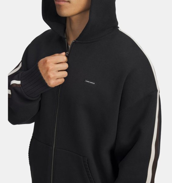 Толстовка Icon Heavy Rib FZ Under Armour, цвет Black 3