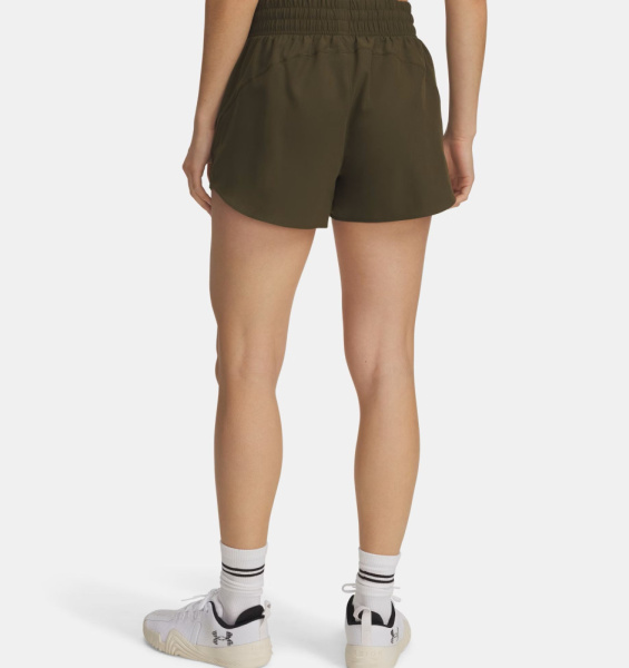 Шорты W Flex Woven 3in Under Armour, цвет Expedition Green 2