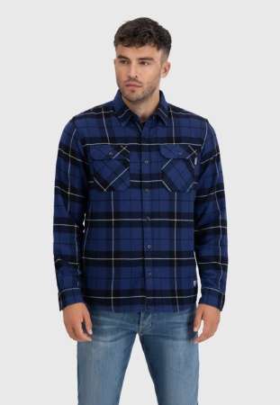 Рубашка Sem Flannel Vintage, цвет Kobalt Check 2
