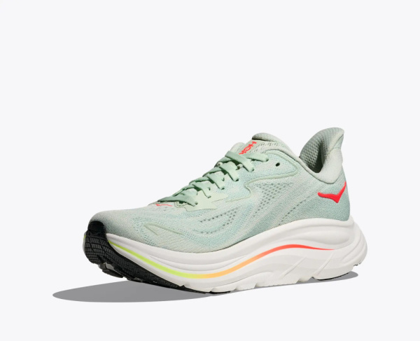 Кроссовки W Clifton 10 HOKA, цвет Sea Glass Neon Flame 3