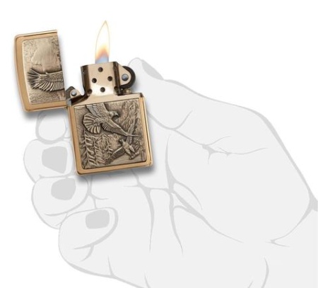 Зажигалка Zippo Where Eagles Dare Emblem, цвет золотистый 3