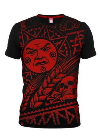 Футболка Варгградъ «Солнце за нас-2», цвет чёрно-красный