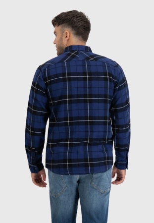 Рубашка Sem Flannel Vintage, цвет Kobalt Check 3